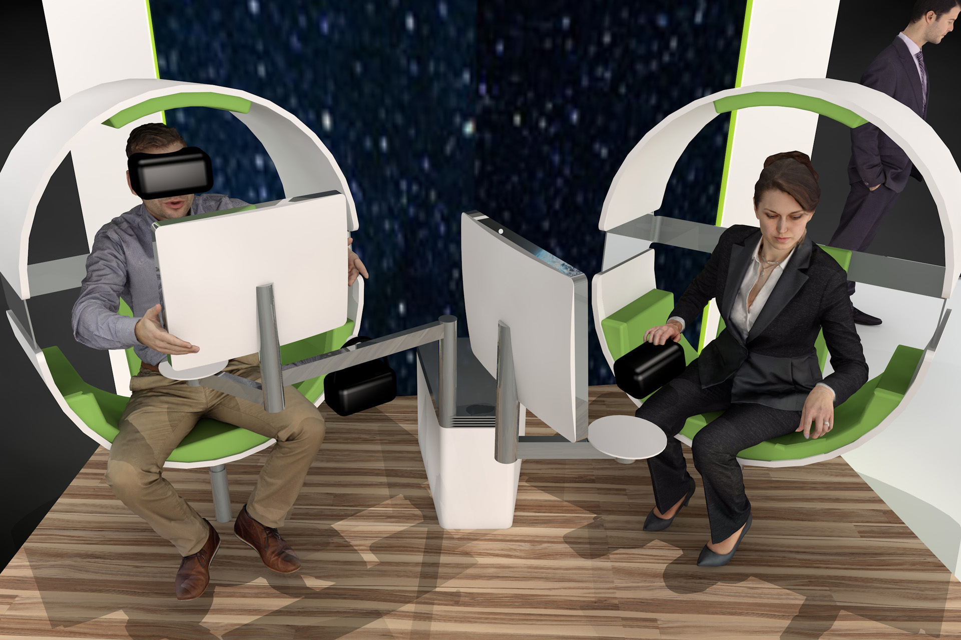 Exhibit trade show booth AiRBUS